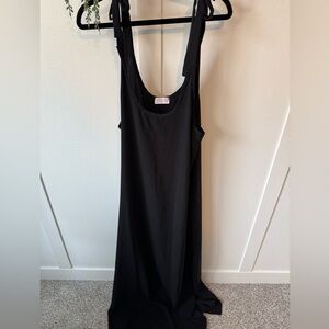 Pink Lily Black Maxi with tie Straps